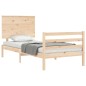vidaXL Estructura de cama con cabecero madera maciza vidaXL Estructura de cama con cabecero madera maciza