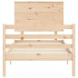 vidaXL Estructura de cama con cabecero madera maciza vidaXL Estructura de cama con cabecero madera maciza