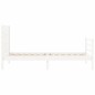vidaXL Estructura de cama con cabecero madera maciza blanco 100x200 cm vidaXL Estructura de cama con cabecero madera maciza blanco 100x200 cm