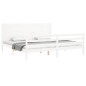 vidaXL Estructura cama de matrimonio con cabecero madera maciza blanco vidaXL Estructura cama de matrimonio con cabecero madera maciza blanco