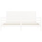 vidaXL Estructura cama de matrimonio con cabecero madera maciza blanco vidaXL Estructura cama de matrimonio con cabecero madera maciza blanco