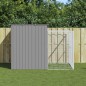 vidaXL Caseta perros corral acero galvanizado gris claro 214x253x181cm