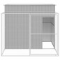vidaXL Caseta perros corral acero galvanizado gris claro 214x253x181cm
