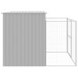 vidaXL Caseta perros corral acero galvanizado gris claro 214x253x181cm