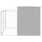 vidaXL Caseta perros corral acero galvanizado gris claro 214x253x181cm