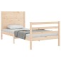 vidaXL Estructura de cama individual con cabecero madera maciza vidaXL Estructura de cama individual con cabecero madera maciza