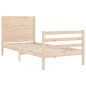 vidaXL Estructura de cama individual con cabecero madera maciza vidaXL Estructura de cama individual con cabecero madera maciza