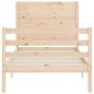 vidaXL Estructura de cama individual con cabecero madera maciza vidaXL Estructura de cama individual con cabecero madera maciza