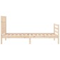 vidaXL Estructura de cama individual con cabecero madera maciza vidaXL Estructura de cama individual con cabecero madera maciza