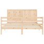 vidaXL Estructura de cama con cabecero madera maciza 160x200 cm vidaXL Estructura de cama con cabecero madera maciza 160x200 cm