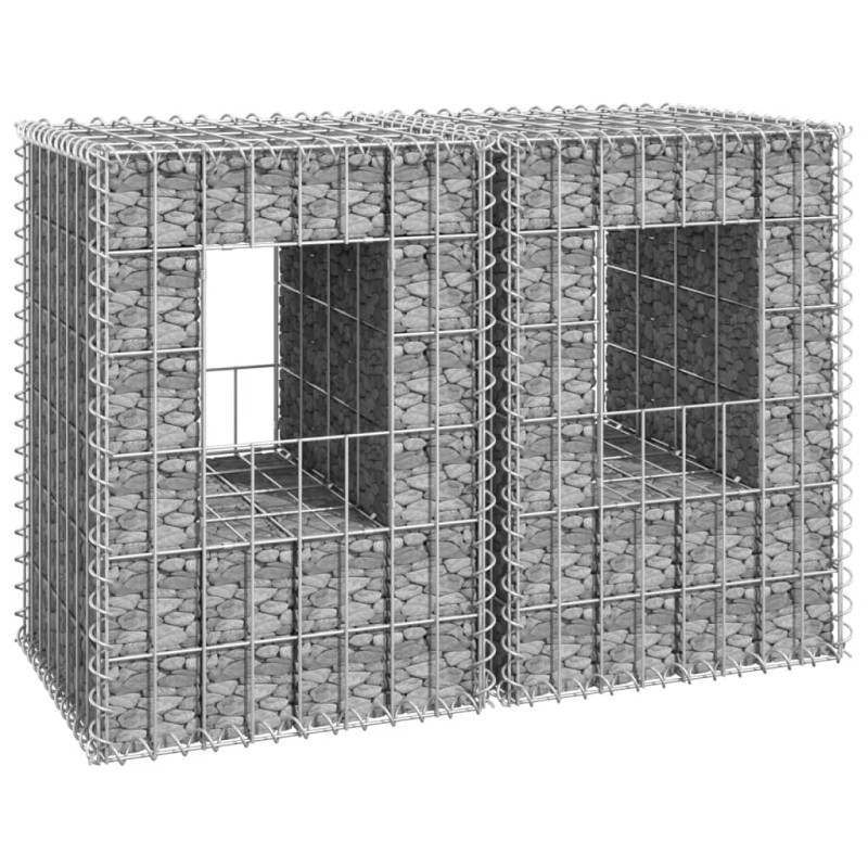 vidaXL Cestas postes de gaviones 2 unidades hierro 40x40x60 cm vidaXL Cestas postes de gaviones 2 unidades hierro 40x40x60 cm