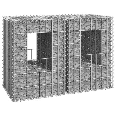 vidaXL Cestas postes de gaviones 2 unidades hierro 40x40x60 cm