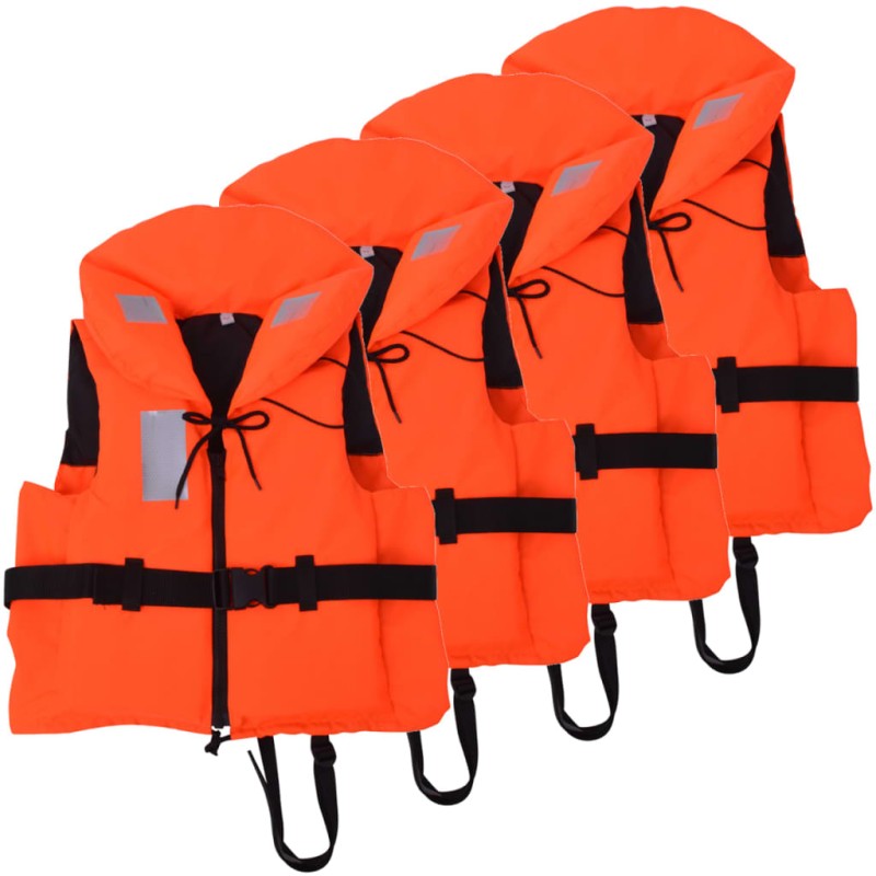 vidaXL Chalecos de ayuda a la flotación 4 unidades 100 N 30-40 kg vidaXL Chalecos de ayuda a la flotación 4 unidades 100 N 30-40 kg