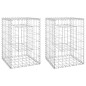 vidaXL Cestas postes de gaviones 2 unidades hierro 40x40x60 cm vidaXL Cestas postes de gaviones 2 unidades hierro 40x40x60 cm