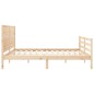 vidaXL Estructura de cama de matrimonio con cabecero madera maciza vidaXL Estructura de cama de matrimonio con cabecero madera maciza