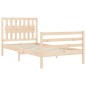 vidaXL Estructura de cama con cabecero madera maciza 100x200 cm vidaXL Estructura de cama con cabecero madera maciza 100x200 cm