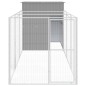 vidaXL Caseta perros corral acero galvanizado gris claro 165x455x181cm vidaXL Caseta perros corral acero galvanizado gris claro 165x455x181cm