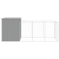 vidaXL Caseta perros corral acero galvanizado gris claro 165x455x181cm vidaXL Caseta perros corral acero galvanizado gris claro 165x455x181cm