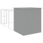 vidaXL Caseta perros corral acero galvanizado gris claro 165x455x181cm vidaXL Caseta perros corral acero galvanizado gris claro 165x455x181cm