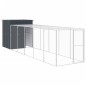 vidaXL Gallinero con corral acero galvanizado gris 165x659x181 cm vidaXL Gallinero con corral acero galvanizado gris 165x659x181 cm