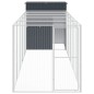 vidaXL Gallinero con corral acero galvanizado gris 165x659x181 cm vidaXL Gallinero con corral acero galvanizado gris 165x659x181 cm