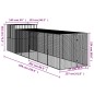 vidaXL Gallinero con corral acero galvanizado gris 165x659x181 cm vidaXL Gallinero con corral acero galvanizado gris 165x659x181 cm