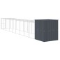 vidaXL Gallinero con corral acero galvanizado gris 165x1067x181 cm vidaXL Gallinero con corral acero galvanizado gris 165x1067x181 cm