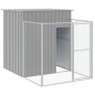 vidaXL Caseta perros corral acero galvanizado gris claro 165x863x181cm