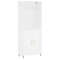 vidaXL Aparador alto madera contrachapada blanco 69,5x34x180 cm