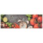 vidaXL Alfombra de cocina lavable terciopelo dibujo verduras 60x180 cm vidaXL Alfombra de cocina lavable terciopelo dibujo verduras 60x180 cm