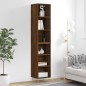 vidaXL Aparador alto madera contrachapada roble marrón 34,5x32,5x180cm vidaXL Aparador alto madera contrachapada roble marrón 34,5x32,5x180cm