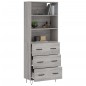 vidaXL Aparador alto madera contrachapada gris sonoma 69,5x34x180 cm vidaXL Aparador alto madera contrachapada gris sonoma 69,5x34x180 cm