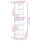 vidaXL Aparador alto madera contrachapada gris Sonoma 34,5x32,5x180 cm