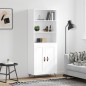 vidaXL Aparador alto madera contrachapada blanco 69,5x34x180 cm vidaXL Aparador alto madera contrachapada blanco 69,5x34x180 cm