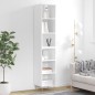 vidaXL Aparador alto contrachapada blanco brillante 34,5x32,5x180 cm vidaXL Aparador alto contrachapada blanco brillante 34,5x32,5x180 cm