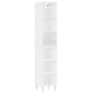 vidaXL Aparador alto contrachapada blanco brillante 34,5x32,5x180 cm vidaXL Aparador alto contrachapada blanco brillante 34,5x32,5x180 cm