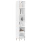 vidaXL Aparador alto contrachapada blanco brillante 34,5x32,5x180 cm vidaXL Aparador alto contrachapada blanco brillante 34,5x32,5x180 cm