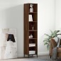 vidaXL Aparador alto madera contrachapada roble marrón 34,5x32,5x180cm vidaXL Aparador alto madera contrachapada roble marrón 34,5x32,5x180cm