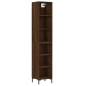 vidaXL Aparador alto madera contrachapada roble marrón 34,5x32,5x180cm vidaXL Aparador alto madera contrachapada roble marrón 34,5x32,5x180cm