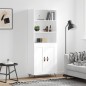 vidaXL Aparador alto madera contrachapada blanco brillo 69,5x34x180 cm vidaXL Aparador alto madera contrachapada blanco brillo 69,5x34x180 cm