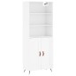 vidaXL Aparador alto madera contrachapada blanco brillo 69,5x34x180 cm vidaXL Aparador alto madera contrachapada blanco brillo 69,5x34x180 cm