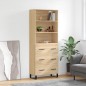 vidaXL Aparador alto madera contrachapada color roble 69,5x34x180 cm vidaXL Aparador alto madera contrachapada color roble 69,5x34x180 cm