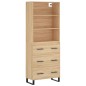 vidaXL Aparador alto madera contrachapada color roble 69,5x34x180 cm vidaXL Aparador alto madera contrachapada color roble 69,5x34x180 cm
