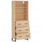 vidaXL Aparador alto madera contrachapada color roble 69,5x34x180 cm vidaXL Aparador alto madera contrachapada color roble 69,5x34x180 cm
