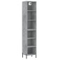 vidaXL Aparador de madera contrachapada gris hormigón 34,5x32,5x180 cm vidaXL Aparador de madera contrachapada gris hormigón 34,5x32,5x180 cm