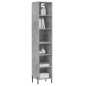 vidaXL Aparador de madera contrachapada gris hormigón 34,5x32,5x180 cm vidaXL Aparador de madera contrachapada gris hormigón 34,5x32,5x180 cm