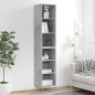 vidaXL Aparador de madera contrachapada gris hormigón 34,5x32,5x180 cm
