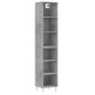 vidaXL Aparador de madera contrachapada gris hormigón 34,5x32,5x180 cm