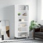 vidaXL Aparador alto madera de ingeniería blanco 69,5x32,5x180 cm vidaXL Aparador alto madera de ingeniería blanco 69,5x32,5x180 cm