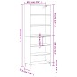 vidaXL Aparador alto madera de ingeniería blanco 69,5x32,5x180 cm vidaXL Aparador alto madera de ingeniería blanco 69,5x32,5x180 cm
